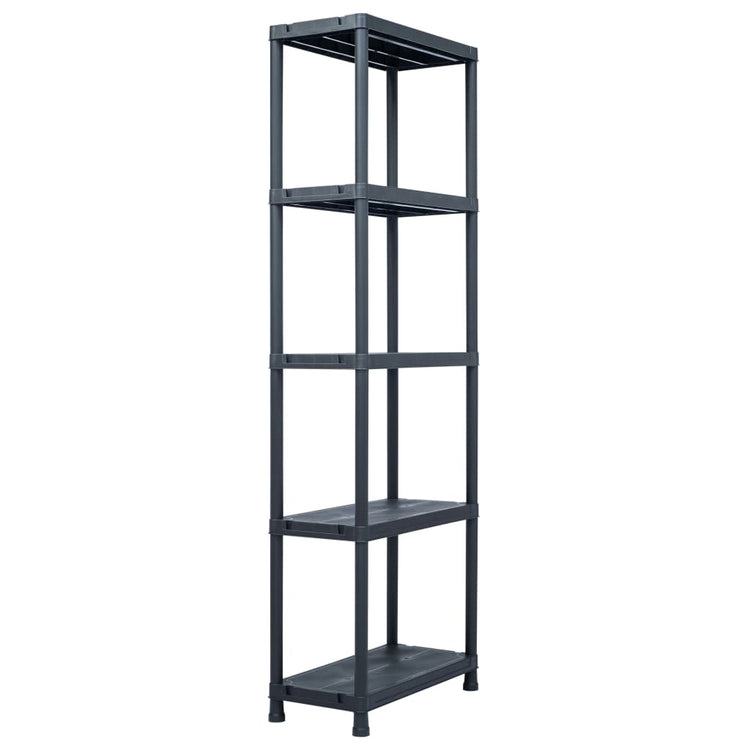 Vidaxl opbergrek 125 kg 60x30x180 cm kunststof zwart