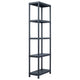 Vidaxl opbergrek 125 kg 60x30x180 cm kunststof zwart