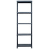 Vidaxl opbergrek 125 kg 60x30x180 cm kunststof zwart