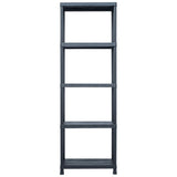 Vidaxl opbergrek 125 kg 60x30x180 cm kunststof zwart - afbeelding 2