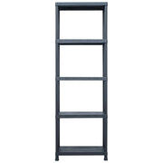Vidaxl opbergrek 125 kg 60x30x180 cm kunststof zwart - afbeelding 2