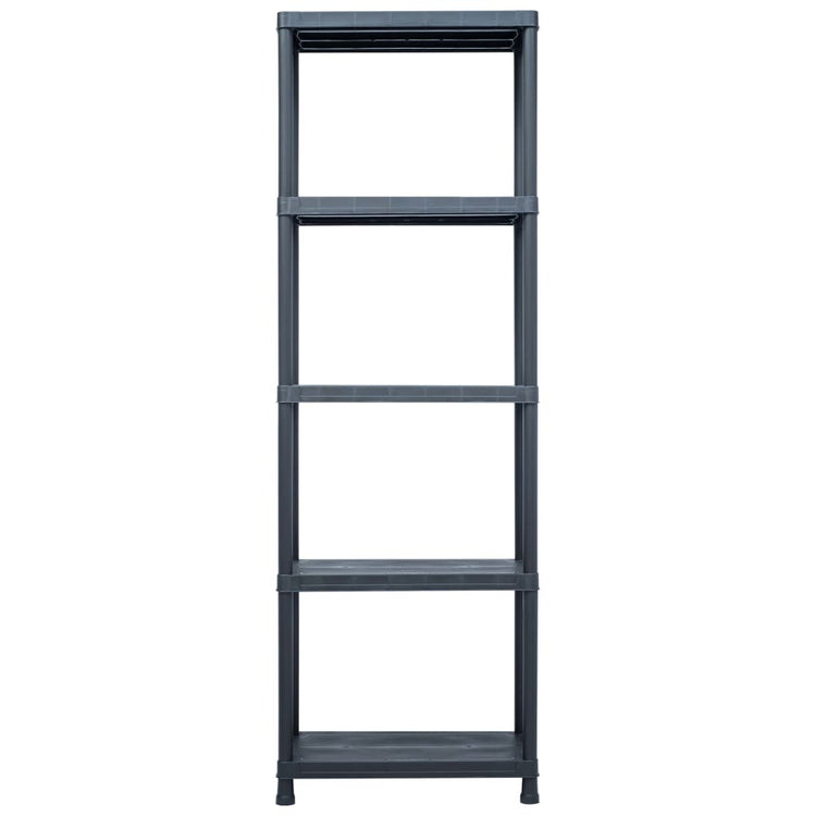 Vidaxl opbergrek 125 kg 60x30x180 cm kunststof zwart