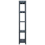 Vidaxl opbergrek 125 kg 60x30x180 cm kunststof zwart - afbeelding 3