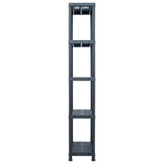Vidaxl opbergrek 125 kg 60x30x180 cm kunststof zwart - afbeelding 3