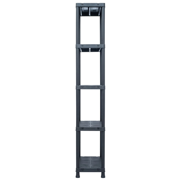 Vidaxl opbergrek 125 kg 60x30x180 cm kunststof zwart