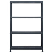 Vidaxl opbergrek 220 kg 90x40x138 cm kunststof zwart - afbeelding 2
