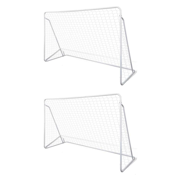 Vidaxl voetbalgoals 2 st 240x90x150 cm staal