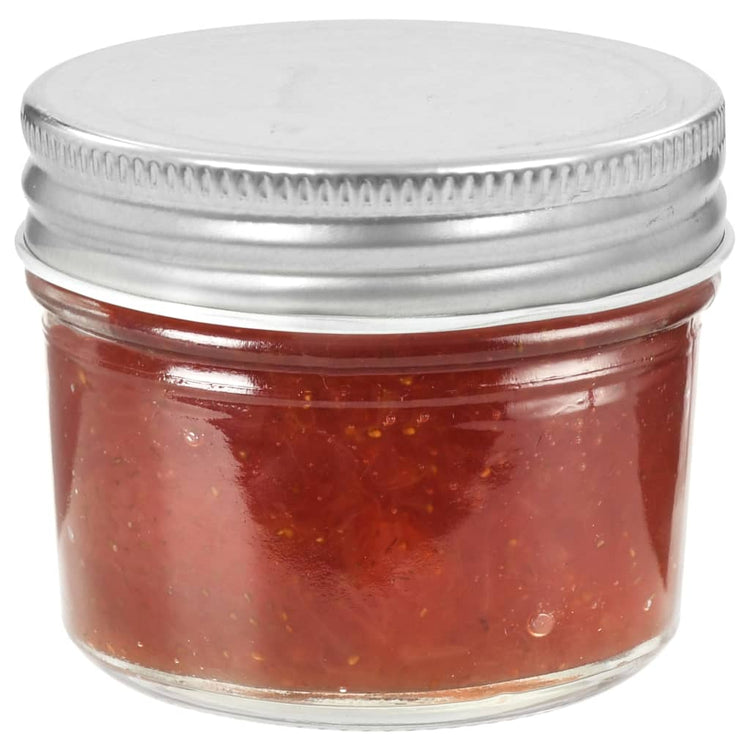 Vidaxl jampotten met zilverkleurige deksels 24 st 110 ml glas