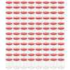 Vidaxl jampotten met rode deksels 96 st 230 ml glas