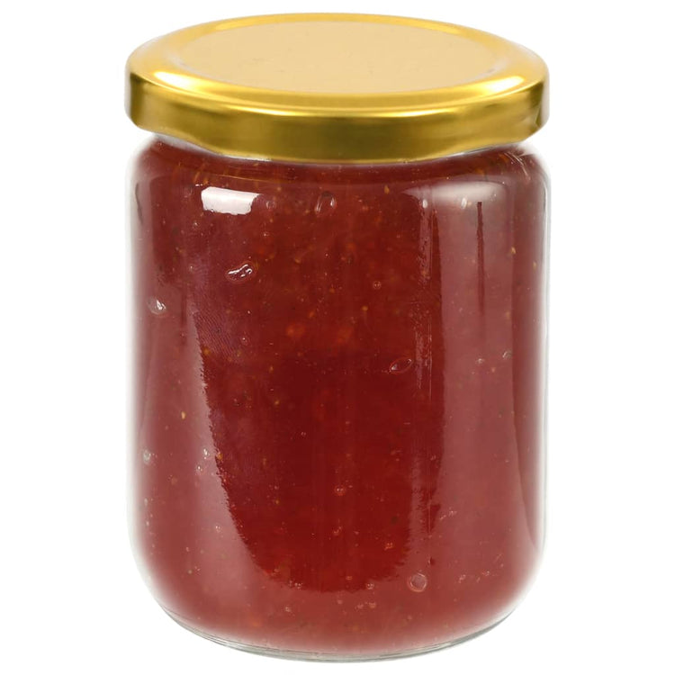 Vidaxl jampotten met goudkleurige deksels 96 st 230 ml glas