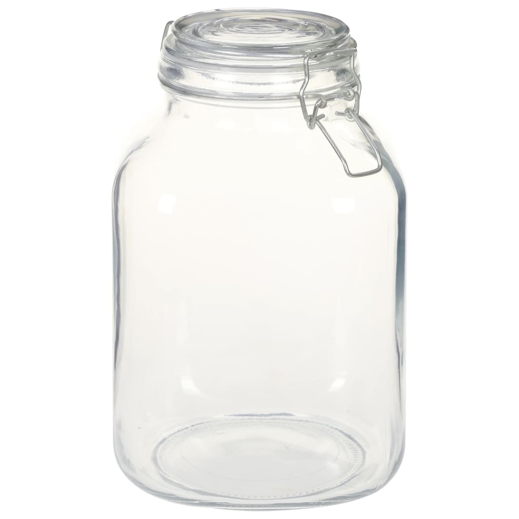 Vidaxl potten met sluiting 12 st 3 l glas