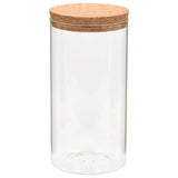 Vidaxl opbergpotten met kurken deksel 6 st 1100 ml glas - afbeelding 3