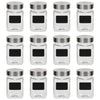 Vidaxl opbergpotten met stickers 12 st 300 ml