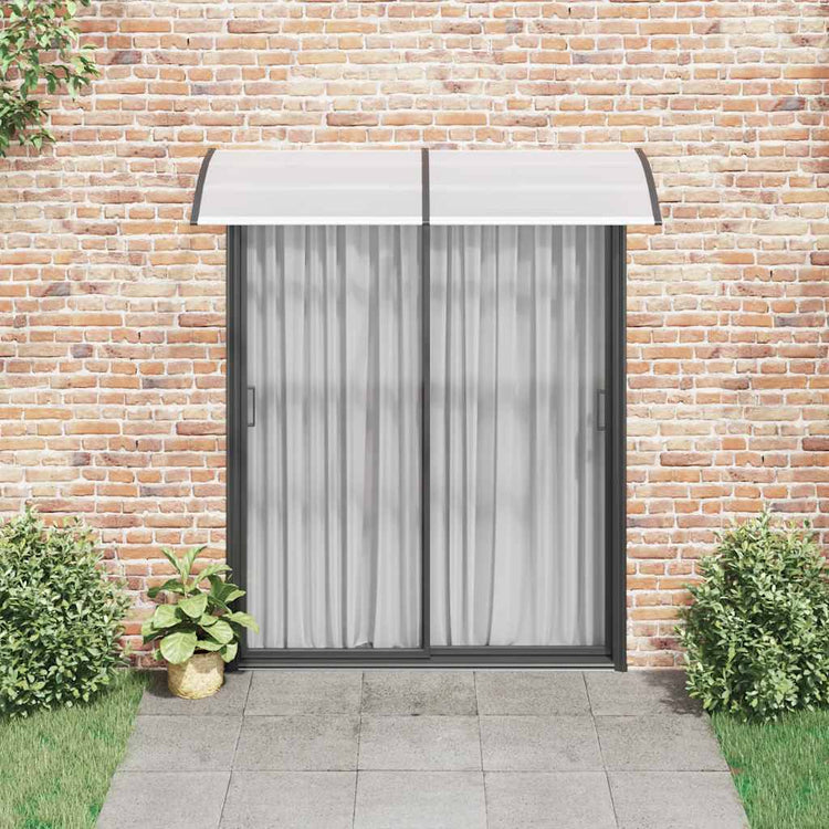Vidaxl deurluifel 200x75 cm pc zwart en transparant