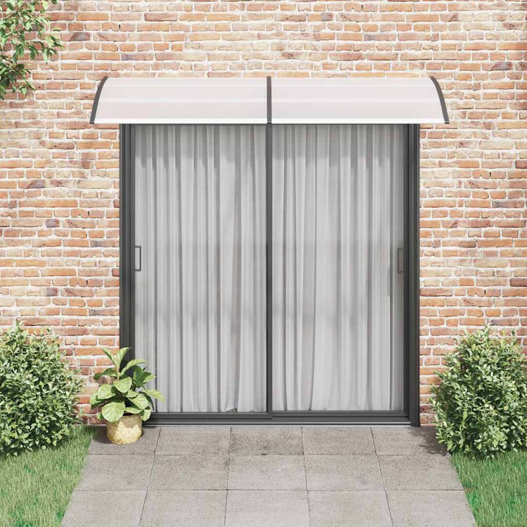 Vidaxl deurluifel 240x75 cm pc zwart en transparant