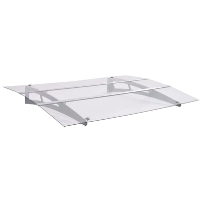 Vidaxl deurluifel 150x90 cm pet zilverkleurig en transparant