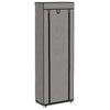 Vidaxl schoenenkast met hoes 57x29x162 cm stof grijs