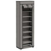 Vidaxl schoenenkast met hoes 57x29x162 cm stof grijs