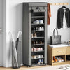 Vidaxl schoenenkast met hoes 57x29x162 cm stof grijs