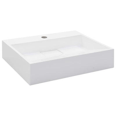 Vidaxl wastafel 50x38x13 cm mineraal gegoten marmer gegoten wit