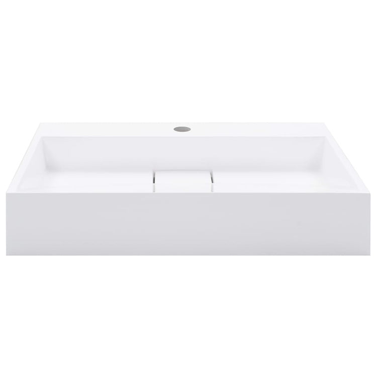 Vidaxl wastafel 60x38x11 cm mineraal gegoten marmer gegoten wit