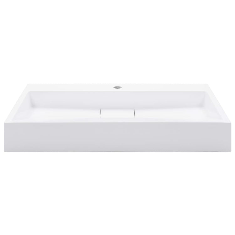 Vidaxl wastafel 80x46x11 cm mineraal gegoten marmer gegoten wit