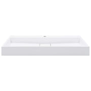 Vidaxl wastafel 100x46x11 cm mineraal gegoten marmer gegoten wit - afbeelding 3
