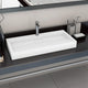 Vidaxl wastafel 100x46x11 cm mineraal gegoten marmer gegoten wit