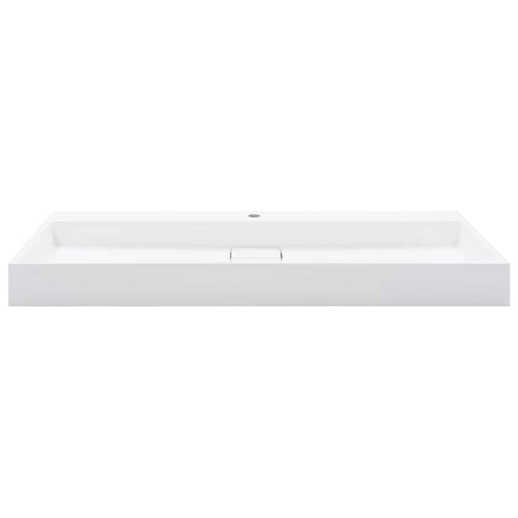 Vidaxl wastafel 120x46x11 cm mineraal gegoten marmer gegoten wit