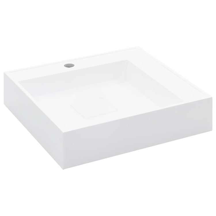 Vidaxl wastafel 50x50x12,3 cm mineraal gegoten marmer gegoten wit