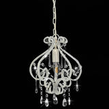 Vidaxl plafondlamp met kralen rond e14 wit - afbeelding 3