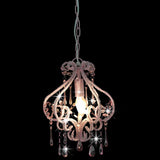 Vidaxl plafondlamp met kralen rond e14 roze - afbeelding 2