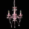 Vidaxl kroonluchter met kralen rond 3xe14 roze