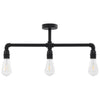 Vidaxl plafondlamp 3xe27 zwart