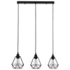 Vidaxl plafondlamp met diamantvormig 3xe27 zwart