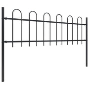 Vidaxl tuinhek boxtel met stalen boog aan de bovenkant 170x60 cm zwart - afbeelding 2