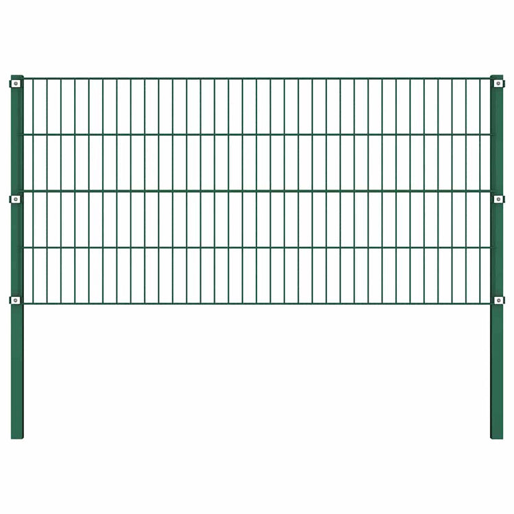 Vidaxl schuttingpaneel met palen ijzer 176,5x80 cm groen