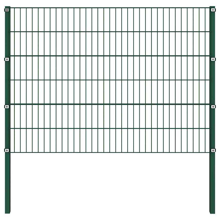 Vidaxl schuttingpaneel met palen ijzer 176,5x120 cm groen