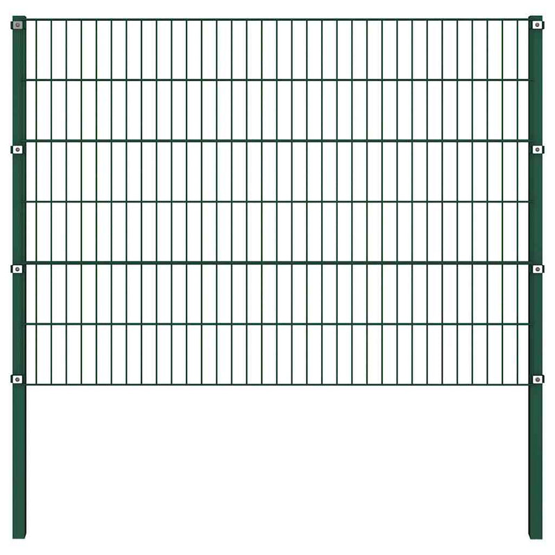 Vidaxl schuttingpaneel met palen ijzer 176,5x120 cm groen
