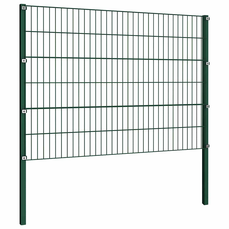 Vidaxl schuttingpaneel met palen ijzer 176,5x120 cm groen