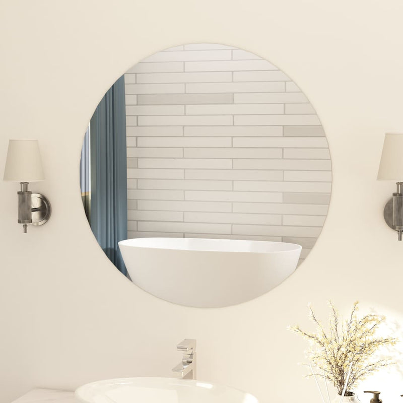 VidaXL Spiegel rond frameloos 80 cm glas