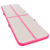Vidaxl gymnastiekmat met pomp opblaasbaar 300x100x10 cm pvc roze