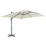 Vidaxl parasol met draagbare voet zandkleurig - afbeelding 2
