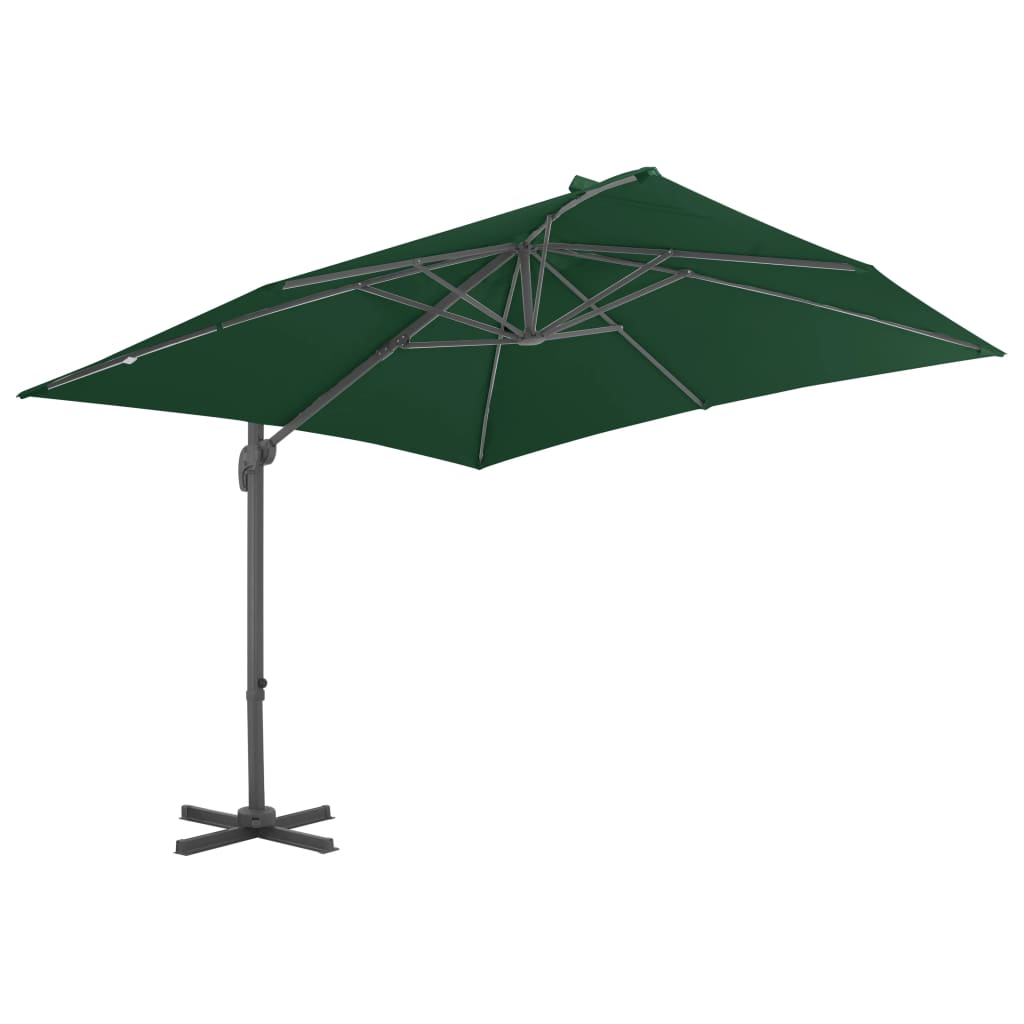 Vidaxl parasol met draagbare voet groen