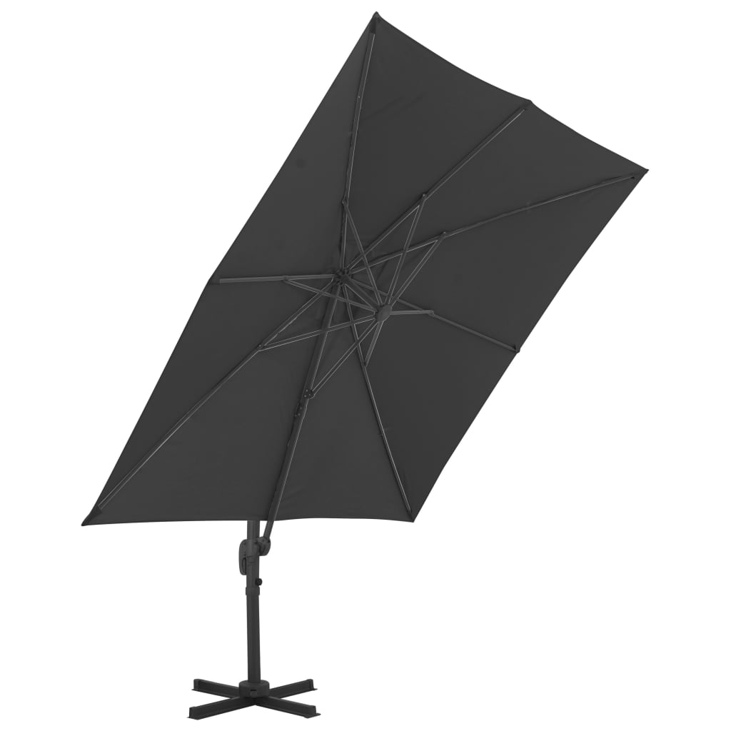 VidaXL Parasol met draagbare voet antraciet