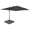 Vidaxl parasol met draagbare voet antracietkleurig