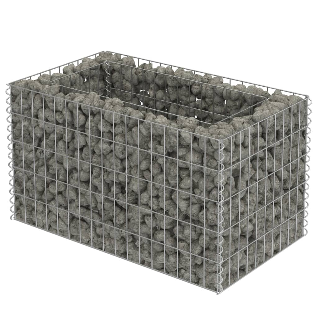 VidaXL Gabion plantenbak verhoogd 90x50x50 cm gegalvaniseerd staal