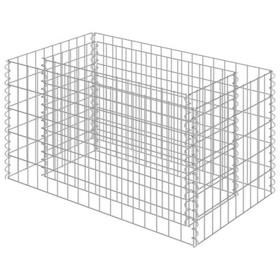 Vidaxl gabion plantenbak verhoogd 90x50x50 cm gegalvaniseerd staal