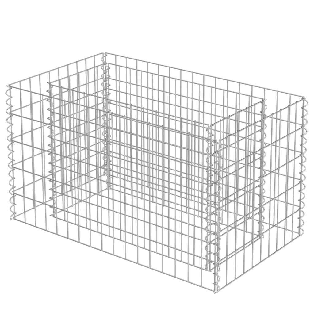 VidaXL Gabion plantenbak verhoogd 90x50x50 cm gegalvaniseerd staal