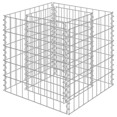 Vidaxl gabion plantenbak verhoogd 50x50x50 cm gegalvaniseerd staal